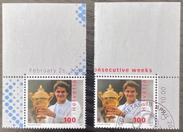 Zwei Sondermarken Roger Federer