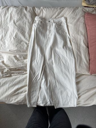 Jupe en jeans blanc cassée