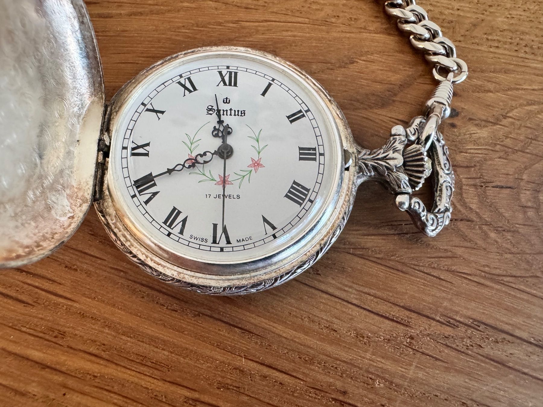 Orologi: SANTUS Schweizer Taschenuhr 17 Rubine – Usato da Frauenfeld venduto da dilili 1