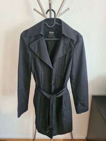 Esprit, Trenchoat Mantel, schwarz, gr. 36