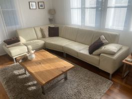 Ecksofa Leder Koinor beige
