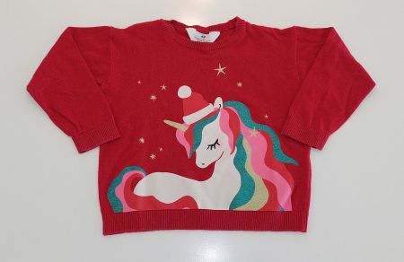 PULLOVER | H&M | EINHORN | Grösse 98-104 | Rot, Einhorn, Neu