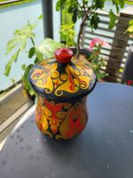 Russische Holzdose, bemalt, Schmuckdose, Vintage