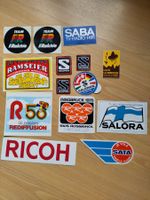 Lot d'autocollants vintage - Raichle, Salomon, Rossignol,..