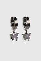 Ohrringe aus Stahl mit Schmetterling