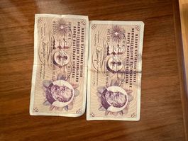 Schweizer Banknoten 10er Serie 1992 — Top Zustand!