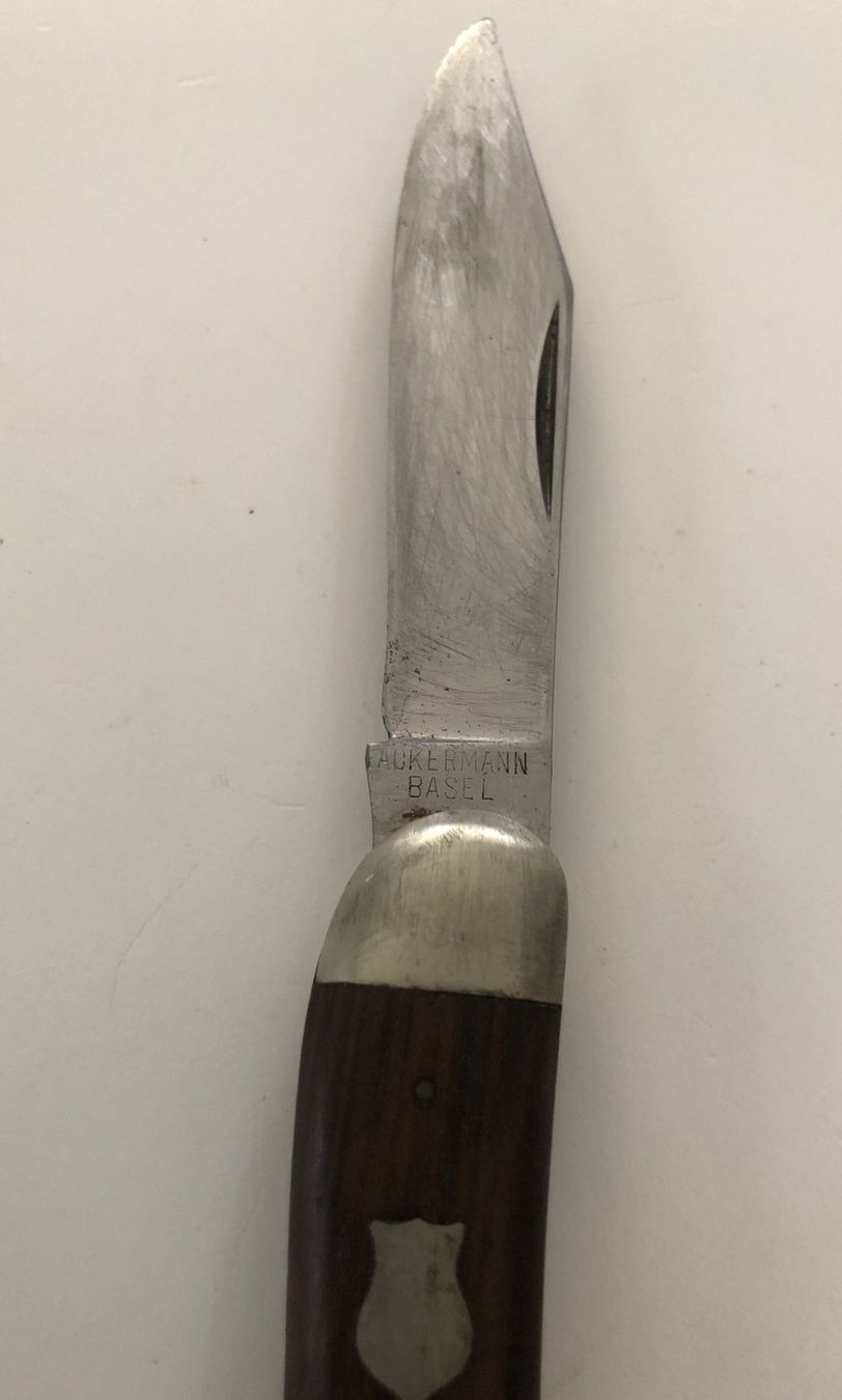 Coltelli tascabile: Sammelmesser mit Aufdruck "Ackermann" Basel  Vintage – Usato da Binningen venduto da Steffisboerse 2