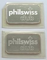 zwei 1 Silber-Unzen-Barren (62,2 Gramm) philswiss club