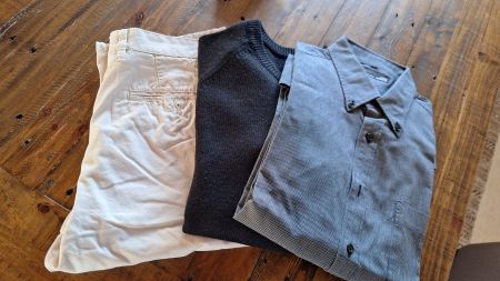 Herren Set: Hose & Strickpullover - Grösse 38/32.Pulli L