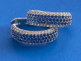 Luxus Elegante Ohrstecker Ohrschmuck  Farbe:Silber Zirkonia