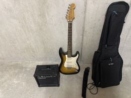 E-Gitarren Set mit Verstärker und Tasche gebraucht