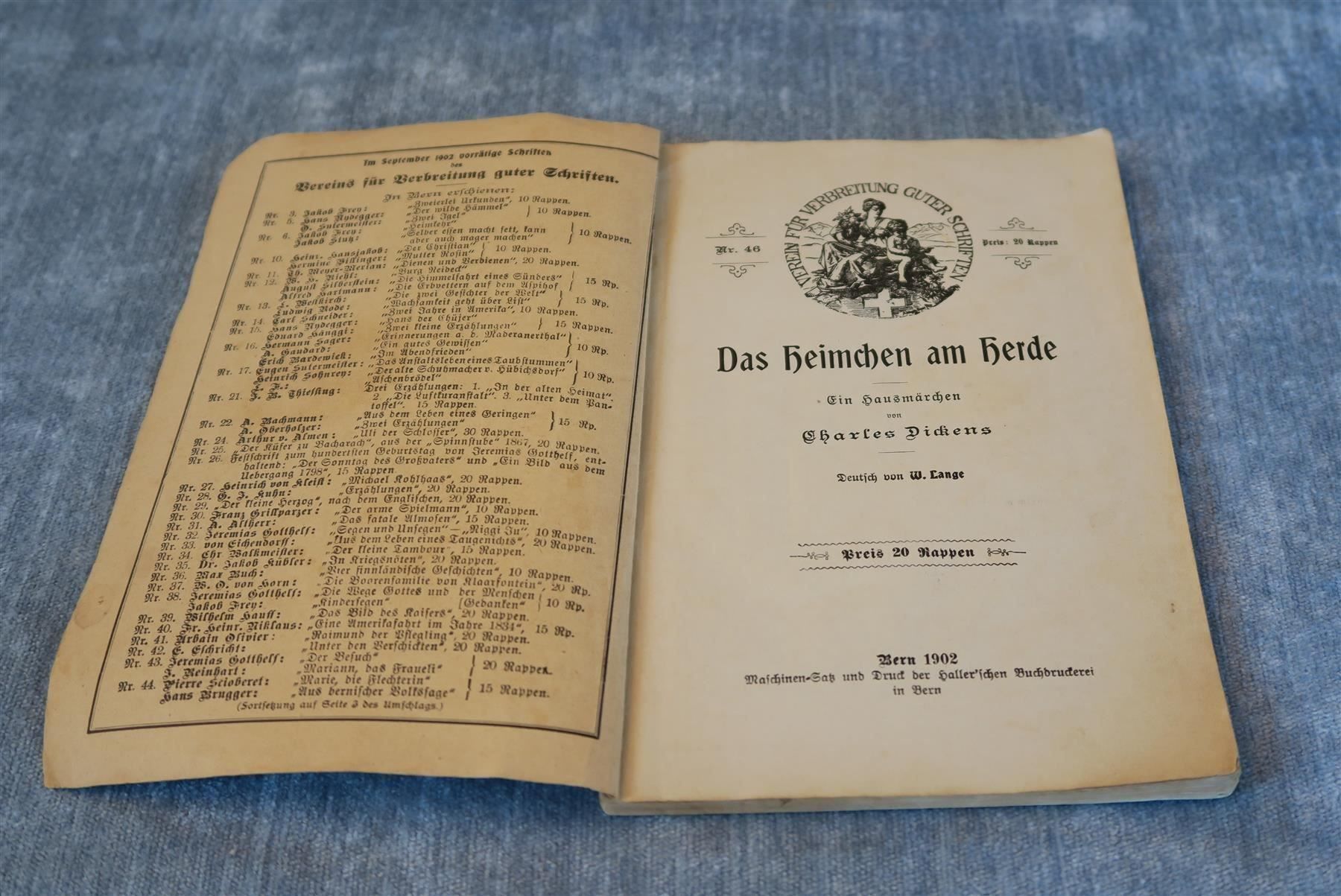 Libri: Das Heimchen am Herde – Usato da Brittnau venduto da marlenestone 1