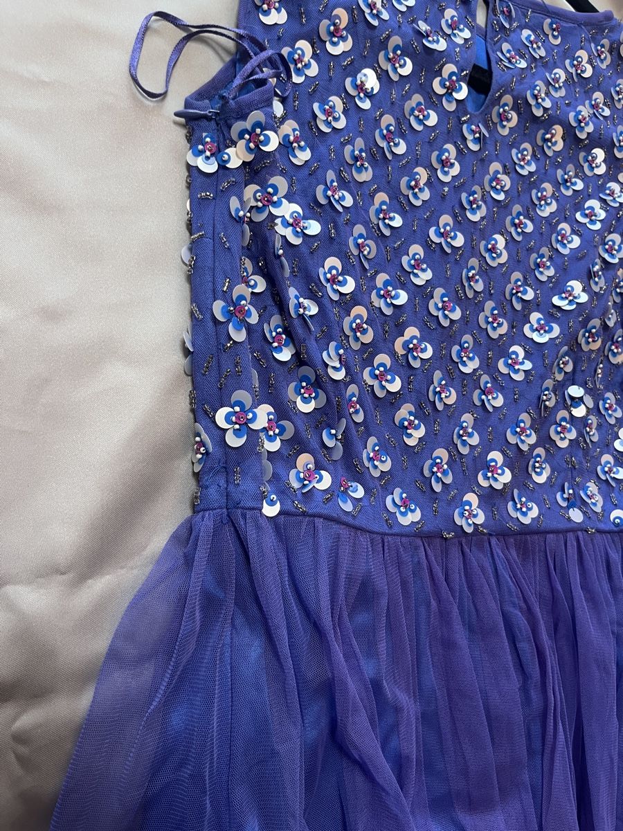 Vestiti: Wunderschönes, langes, blaues Abendkleid mit Pailletten – Nuovo (secondo la descrizione) da Winterthur venduto da serc.e 7