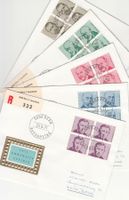 SBK 498 - 502 im 4er-Block FDC