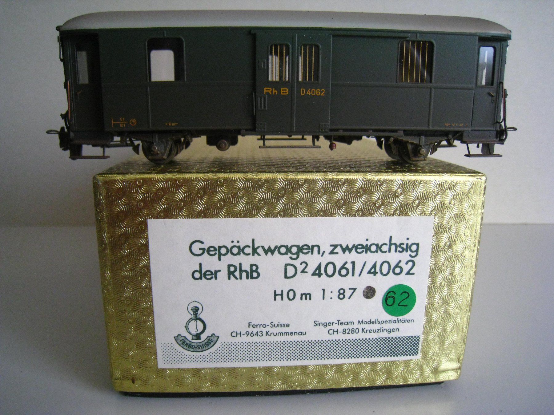 Locomotive H0 Ferro-Suisse 9213 – Déneigeuse RhB Rouge, 1:87, Fine Scale