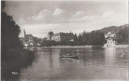 Thun Teilansicht mit Grand Hotel Feldpoststempel