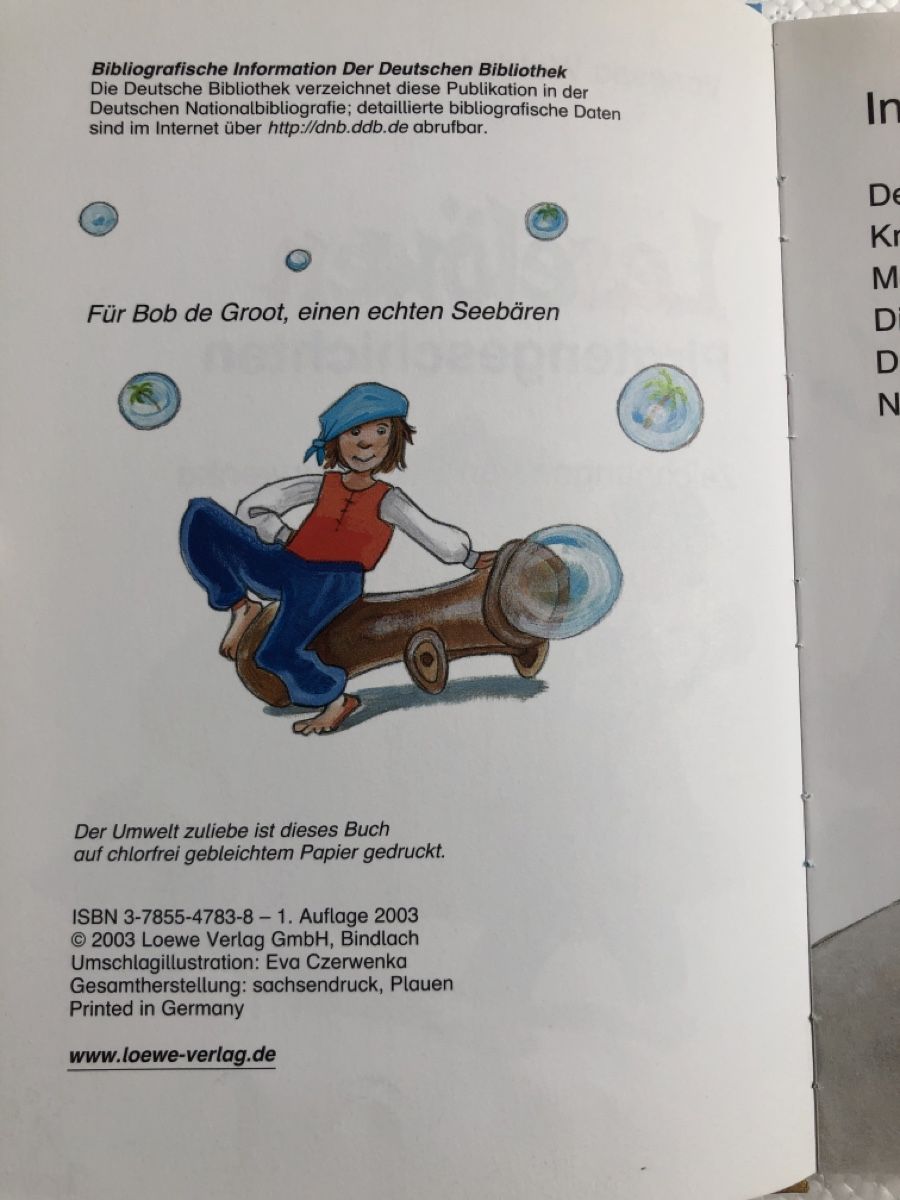 Libri: Leselöwen, Piratengeschichten, Vanessa Walder – Nuovo (secondo la descrizione) da Langnau am Albis venduto da snla_scc9 2