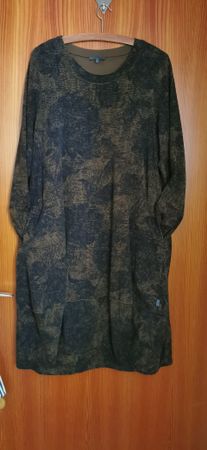 OSKA Kleid, Gr. 2, Braun-Schwarz Herbst Tunika/Kleid