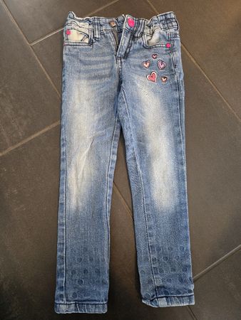 Mädchen Jeans Kiki & Koko Herzmotiv Grösse 110