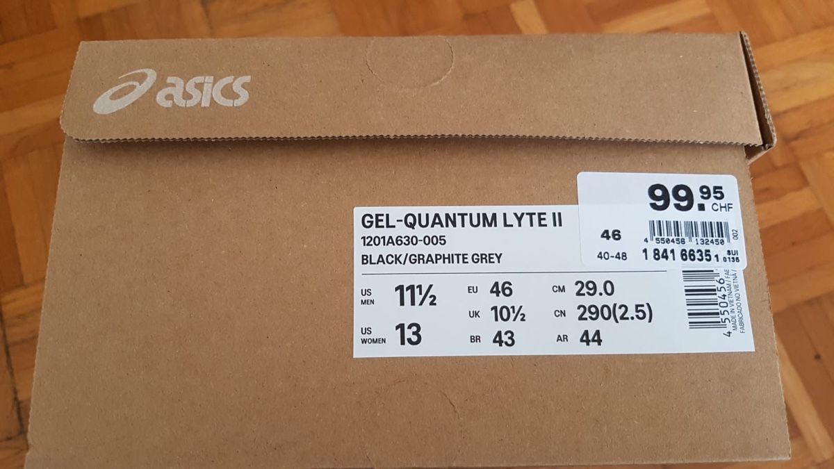 Asics Chaussures hommes: Asics Gel-Quantium LYTE ll Gr46 – Neuf avec emballage d'origine à Zürich par 280_yc86 7