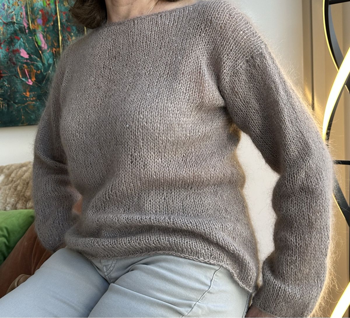 Maglioni & Felpe: Luxuriöser handgestrickter Mohair Pullover mit Netzstruktur – Nuovo e nell'imballaggio originale da Zürich venduto da NYDDYN 8