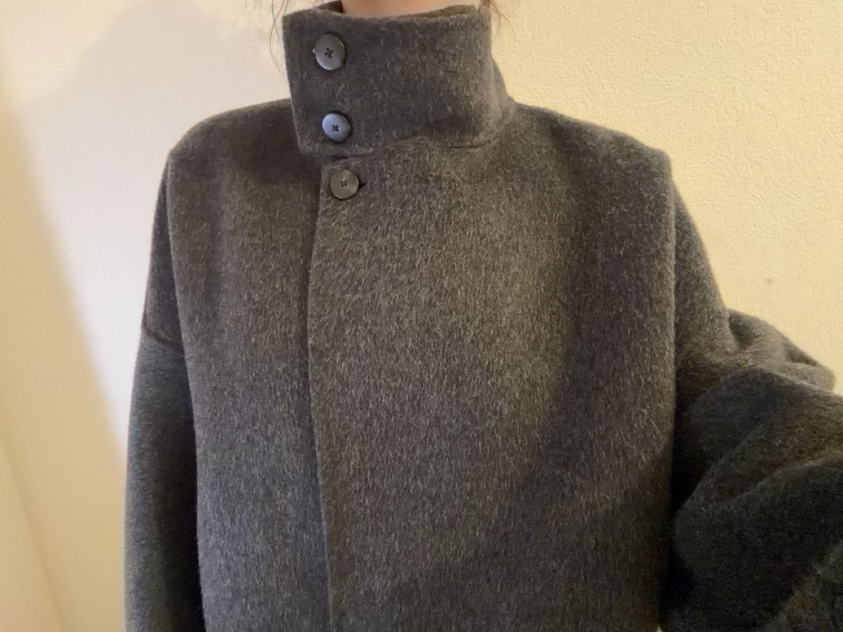 Mango Mäntel: Mango grey Handmade wool coat with high collar  – Neu (gemäss Beschreibung) aus Morges von sof_tlh5 2