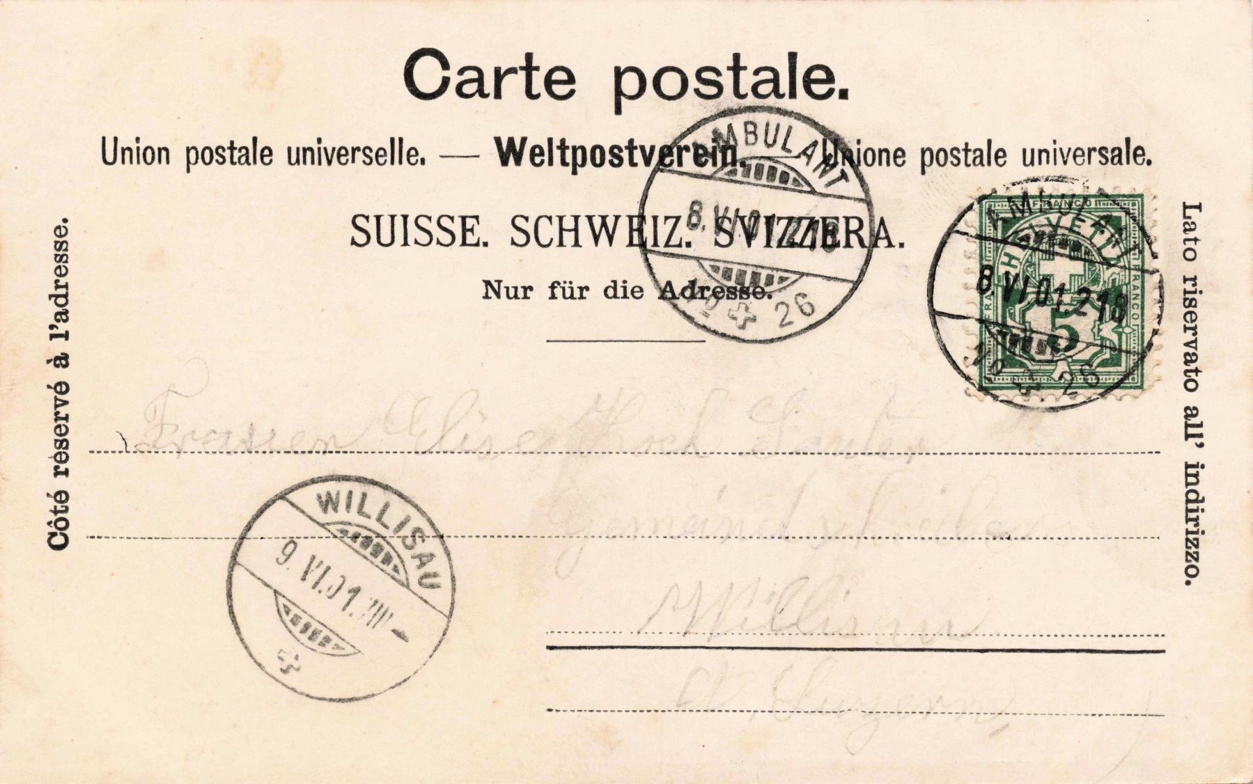 Cartoline postali: Gruss aus WALLENSTADT – Usato da Biasca venduto da Blenio71 1