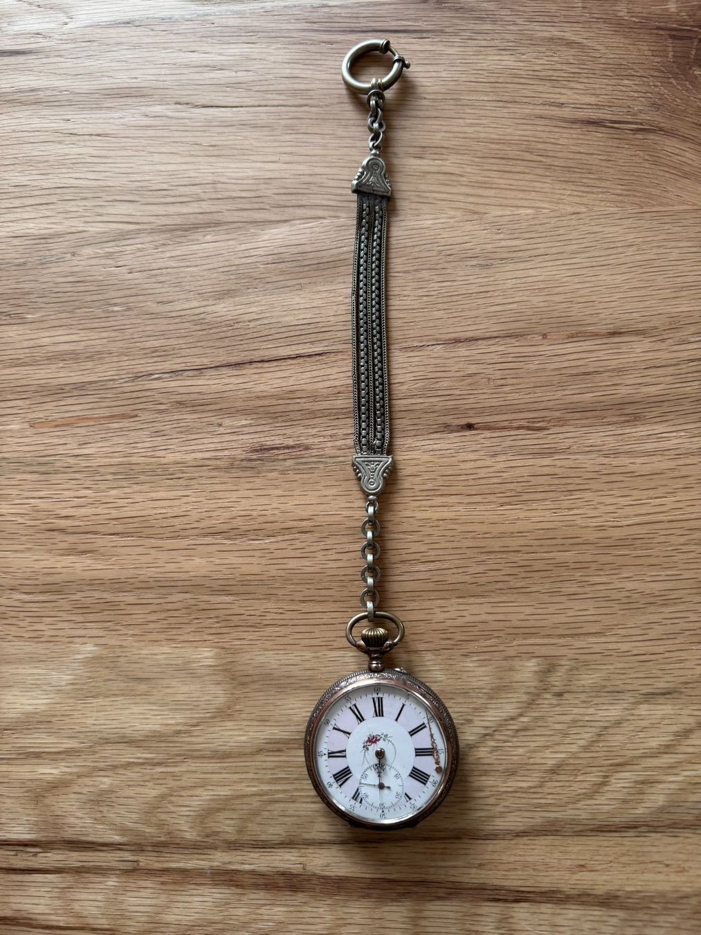 Orologi: Antike Taschenuhr mit Kette, Dame mit Schild – Usato da Gais venduto da mmu_bl6k