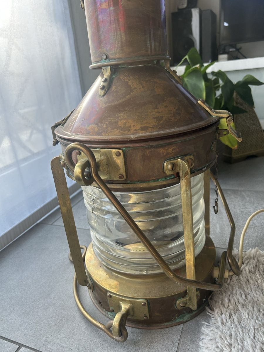 Lampes anciennes: Lanterne de bateau cuivre – D'occasion à Moutier par Cfrne 2