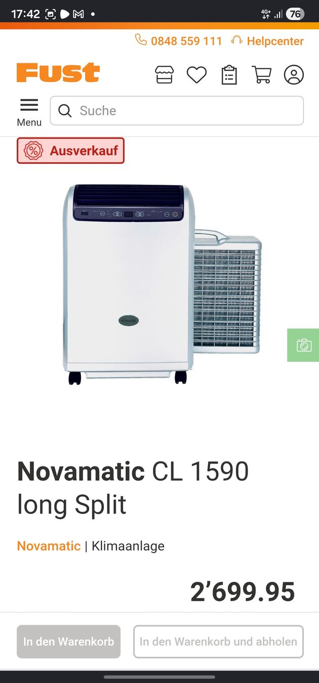 Novamatic Klimageräte: Split Klimaanlage – Gebraucht aus Liestal von adv_7jk9 8