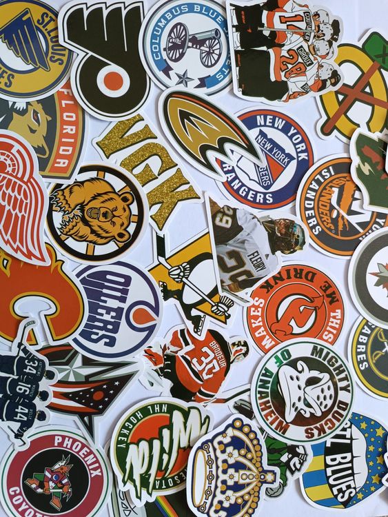 50 Eishockey Aufkleber Set - Wasserdichte Vinyl Sticker Für Laptop, Auto, Skateboard