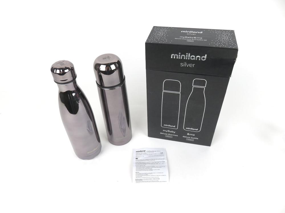 Miniland Deluxe My Baby & Me Flask Silver