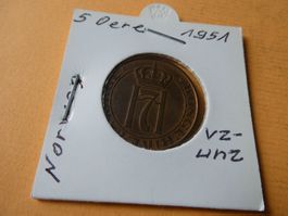 Norwegen 1951, 5 Oere