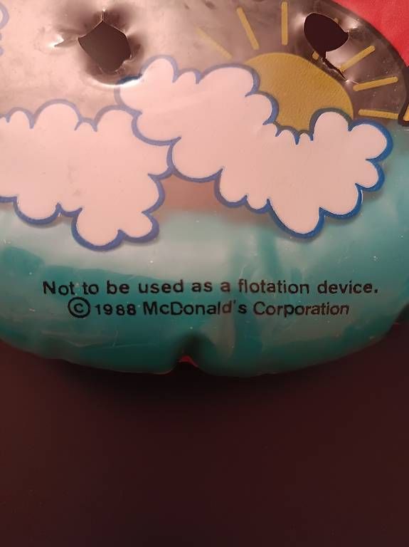 Mc Donald's Giocattoli: McDonald's freesbee gonflable vintage 1988 – Usato da Lausanne venduto da Grabock 3