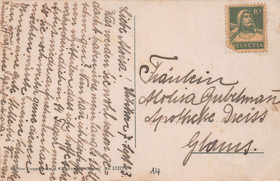 Ansichtskarten: Uster, Kirche und Schloss, datiert 1923 – Gebraucht aus Frauenfeld von POML 1