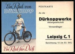 Leipzig, Reklame und Bestellkarte für F