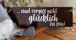 Edelrost Schild „und vergiss nicht“