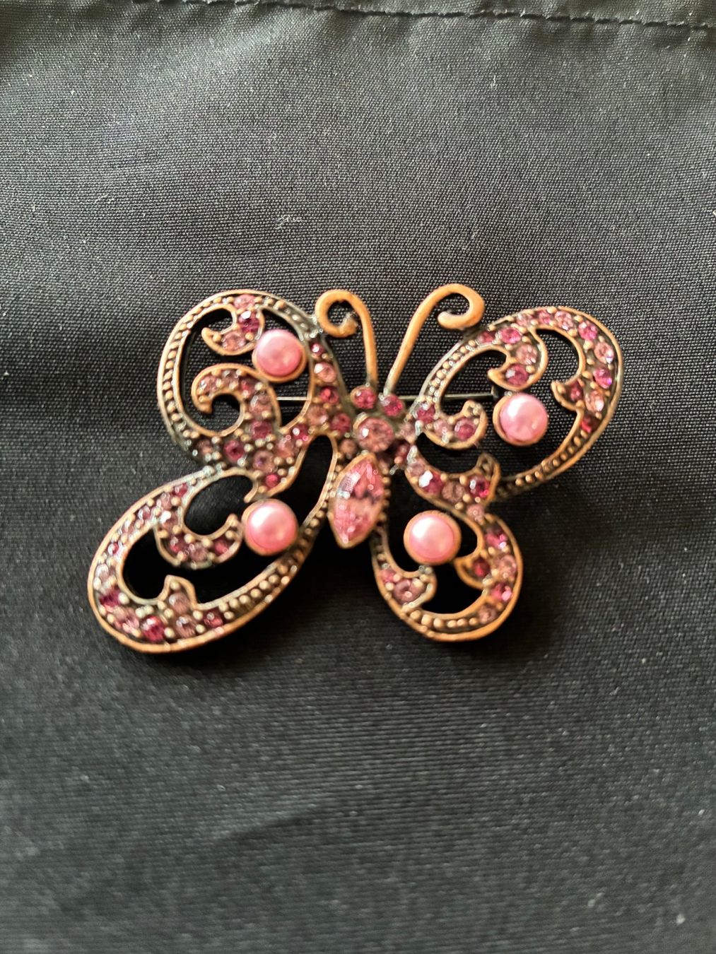 Spille & Fermagli: BROCHE PAPILLON CUIVRE ROSé-4X3 CM – Usato da Evilard venduto da nenette01 1