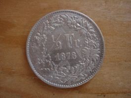 (C1) 1/2 Franken 1878 VZ-