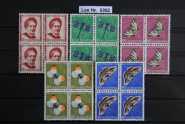 PJ 1951 Serie Viererblöcke Postfrisch **            Los 6392