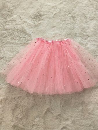 Tutu Kinder rosa 💖🌟mit Sternen one-size, leuchtend NEU