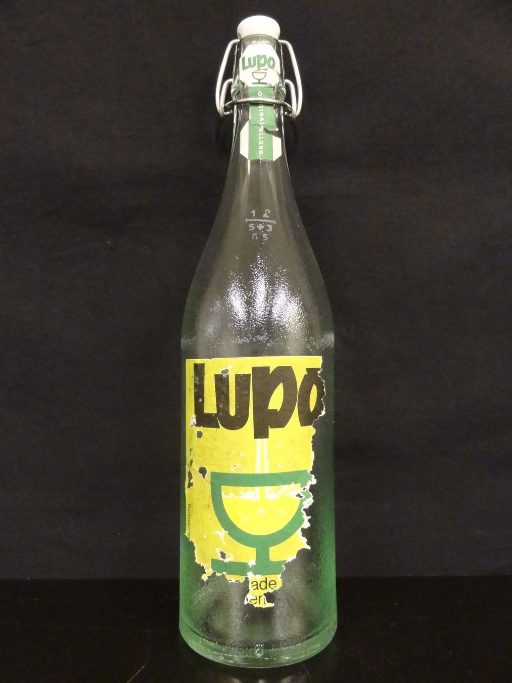 Bicchieri, Caraffe & Bottiglie: alte Flasche LUPO LIMONADE 1965 – Usato da Kerzers venduto da Flaschenposten