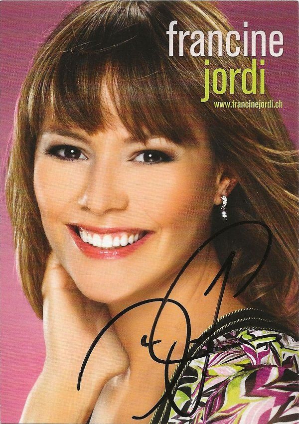 Autogramme: Autogrammkarte Francine Jordi – Gebraucht aus Solothurn von F1shop1
