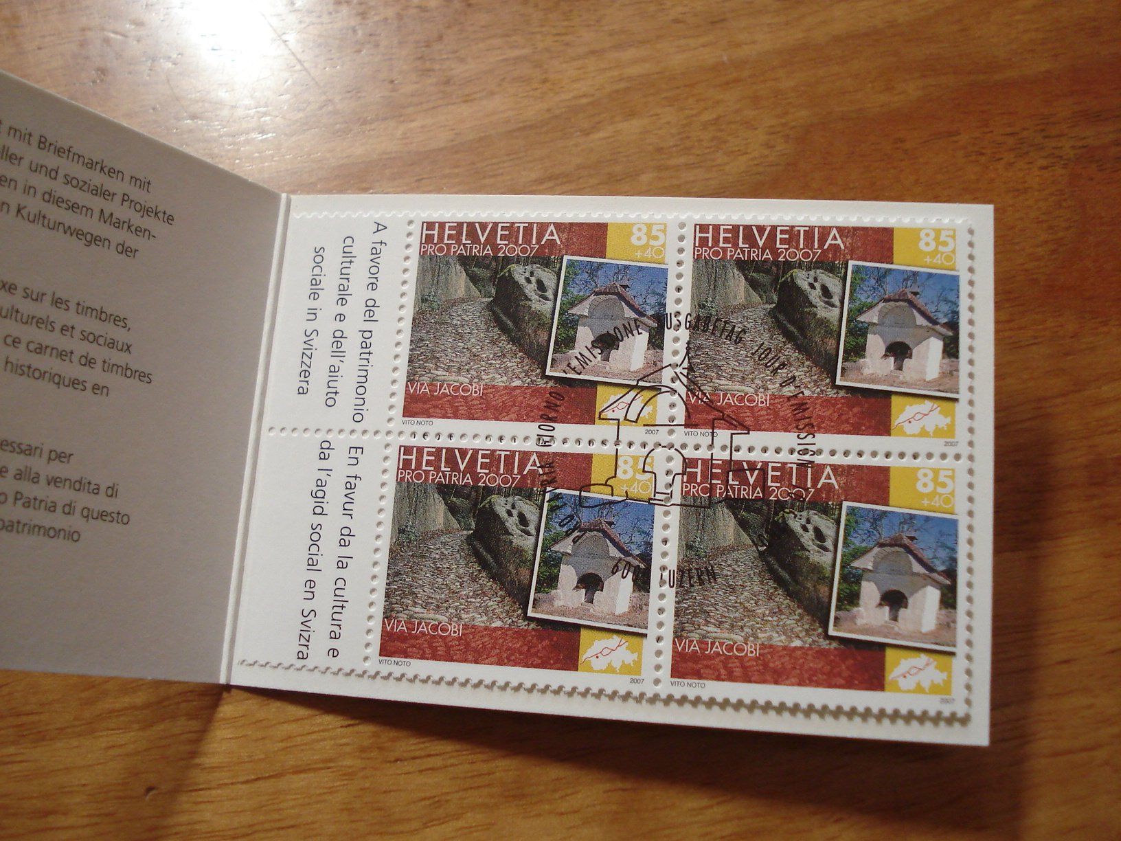 Alle Briefmarken: Markenbüchlein Pro Patria 2007, ET-o – Gebraucht aus Niederwil AG von morostahu 1