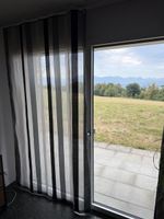 Vorhang Streifen Optik Schwarz  Silbergrau 