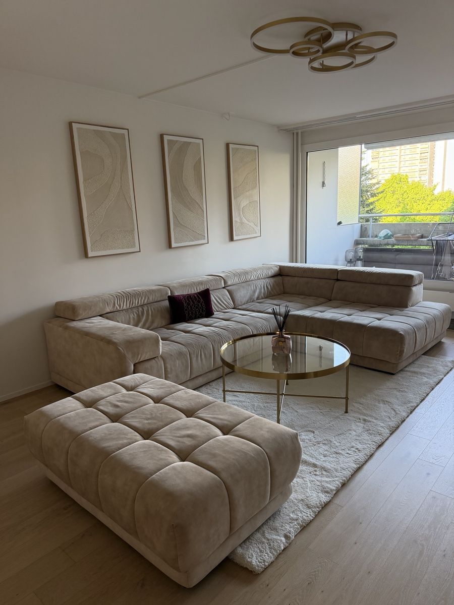 Sofas: Ecksofa Beige mit Hocker – Gebraucht aus Bern von DZ212 2