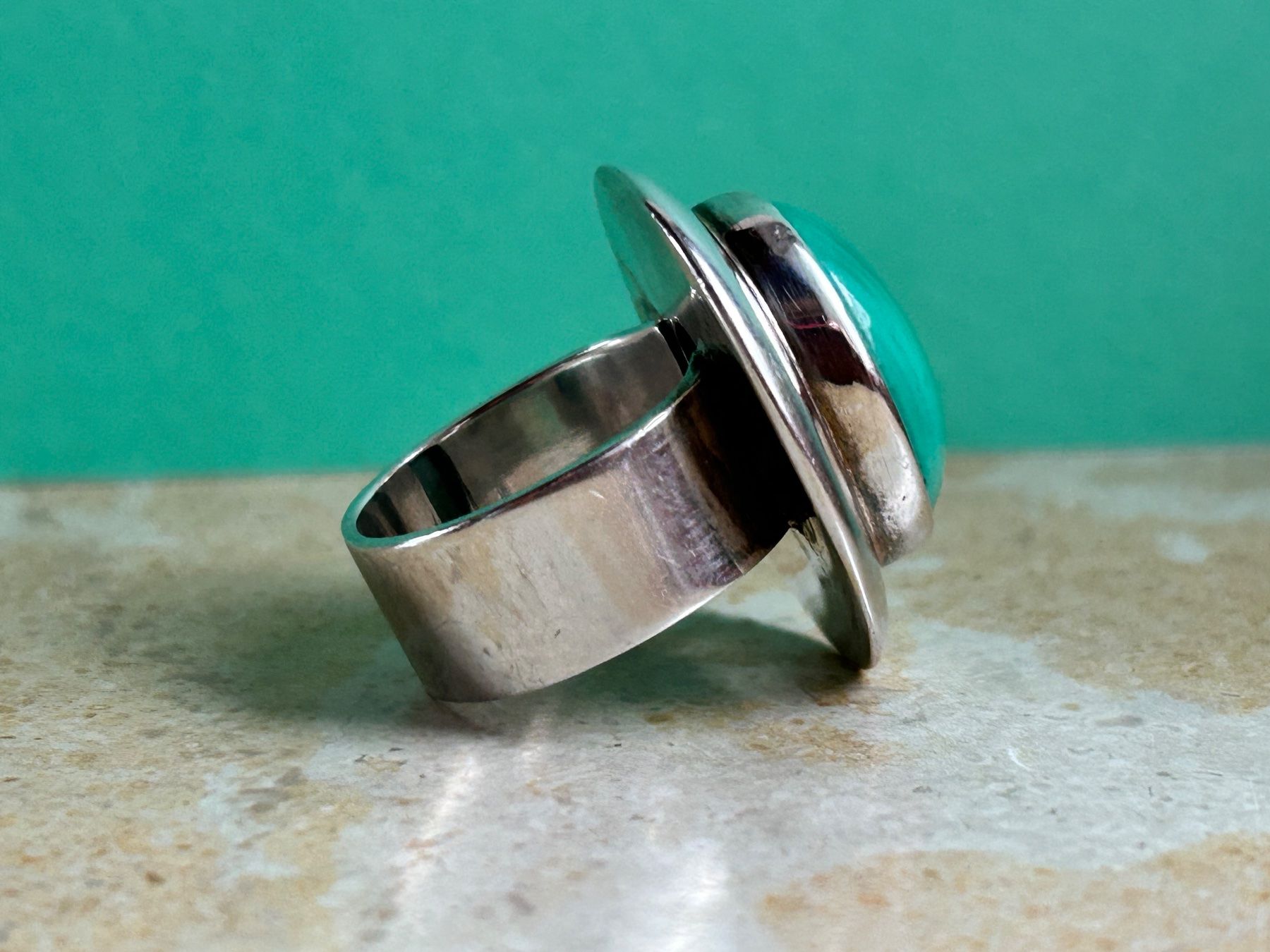 Ringe: Silberring Malachit Oval  verdbunden (61) – Gebraucht aus Dittingen von Bijoubelle 4