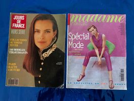 2 Modezeitschriften Madame Figaro 1996 Jours de france 1988