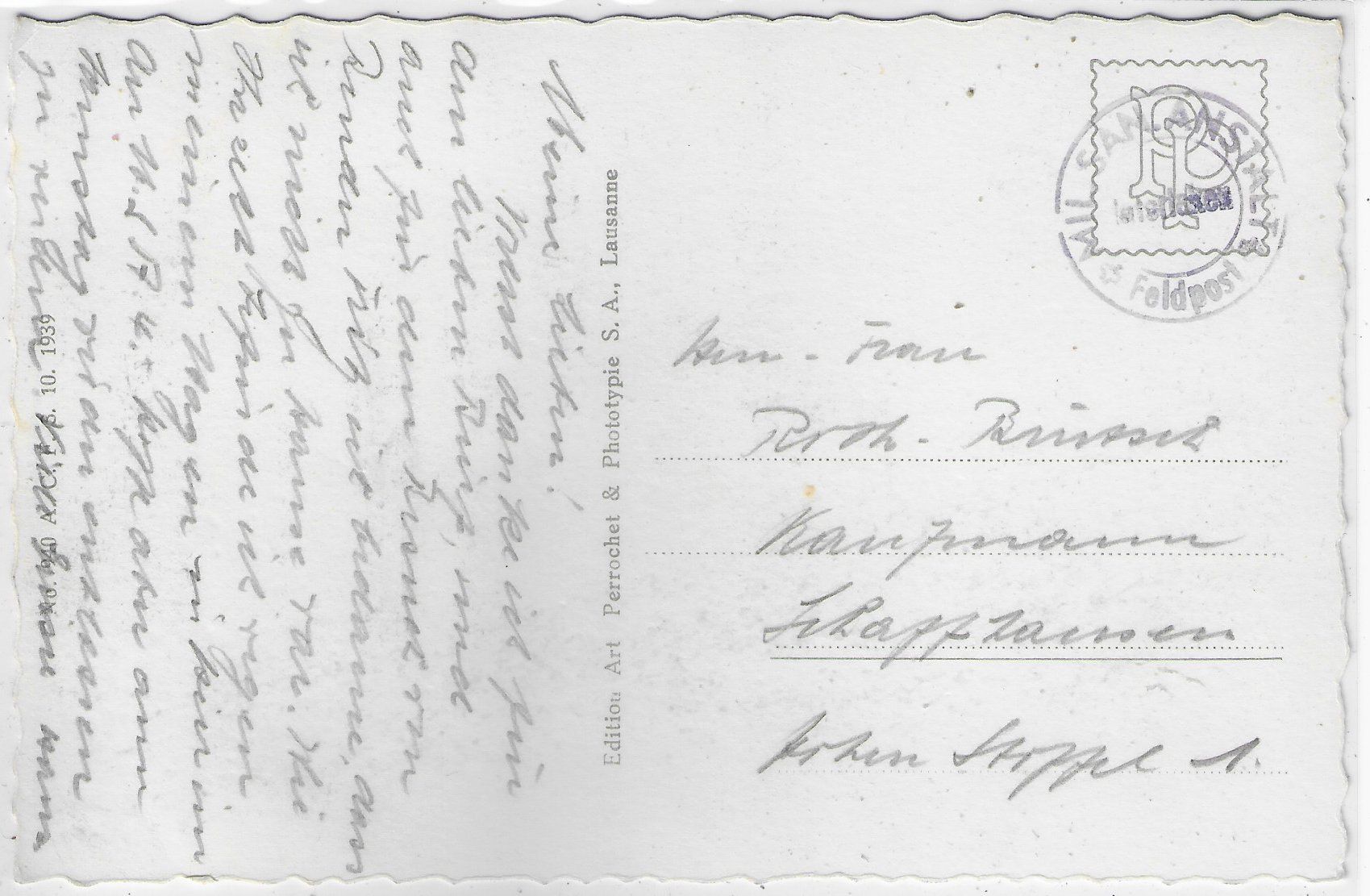 Cartes postales: Grindelwald - Kirche mit Schulhaus – D'occasion à Ettingen par Kartenplanet 1