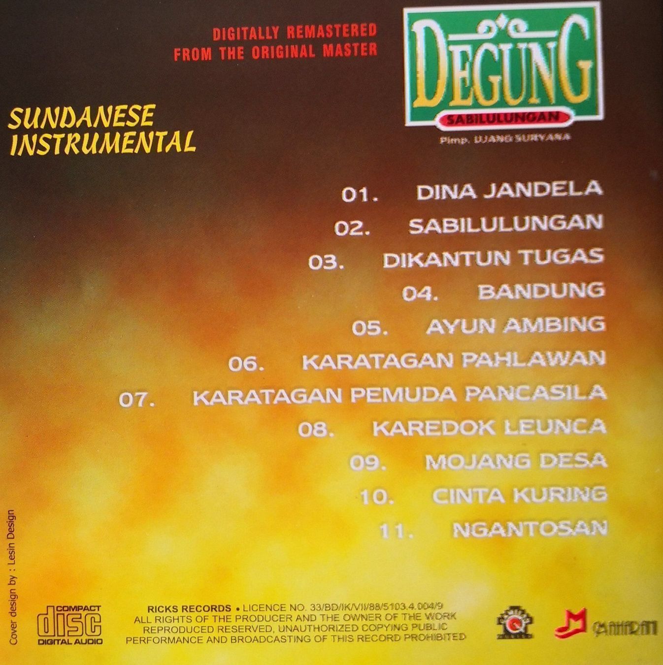 CDs: DEGUNG - SUNDANESE INSTRUMENTAL - CD – Gebraucht aus Greifensee von scharmant 1